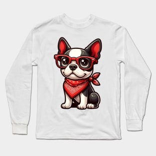 Cute Boston Terrier Long Sleeve T-Shirt